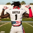 thumbnail image 2 of Battle Sports Adult American Flag 2.0 Football Back Plate - Red/White/Blue, 2 of 2