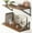 Walnut, variant on Deep Floating Shelves, 12 Inch Deep Floating Shelves for Wall, 24"W x 12"D Wall Shelves for Books, Rustic Black Wooden Shelves, Large Wide Display Shelf for Bathroom, Living Room, Bedroom, Set of 2