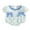 Blue, variant on Baby Toddler Girls Summer Romper 3 6 9 12 18 Months Casual Bow Print Round Neck Short Sleeve Newborn Jumpsuit for Cute Clothes