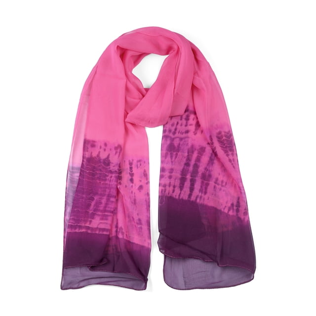 INSPIRE CHIC Women's Long Chiffon Lightweight Gradient Color Scarf