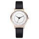 thumbnail image 2 of Reloj de pulsera redondo informal de moda Reloj de pulsera de cuarzo Correa de PU (Negro, oro rosa, blanco), 2 of 4