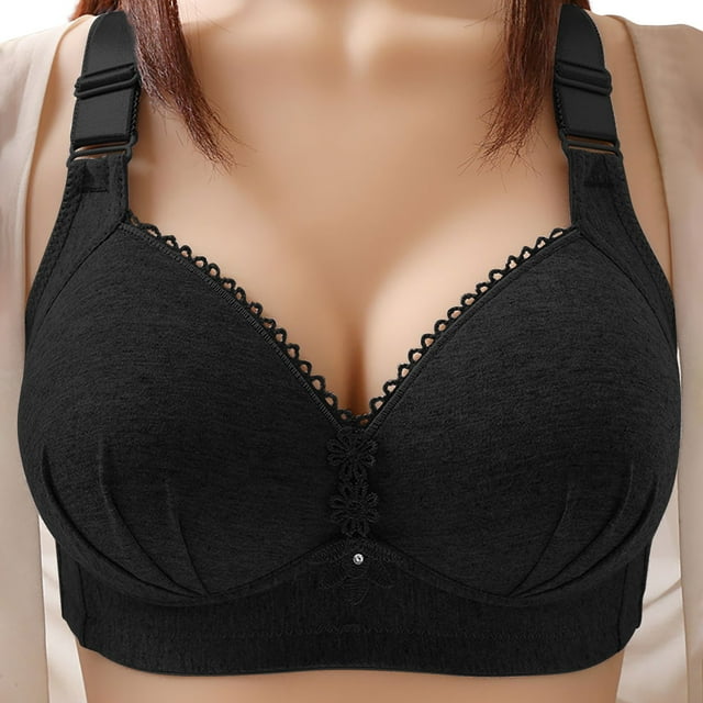 HBFAGFB Soutiens-Gorge pour Femmes Mode Bretelles Réglables avec Armatures Rembourrage Doux Noir Taille 42