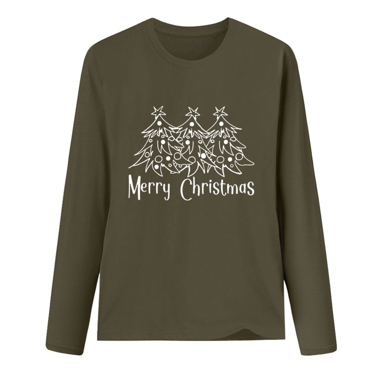 YWDJ Christmas Shirts for Women 2022 Plus Size MERRY CHRISTMAS