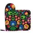 thumbnail image 2 of Honeii Traditional Floral Polish patten Oven Mitts and Pot Holders Sets, Baker Oven Mitts, Mittens for Kitchen Decor, Baking Lover over Gloves Gifts, 2 of 7