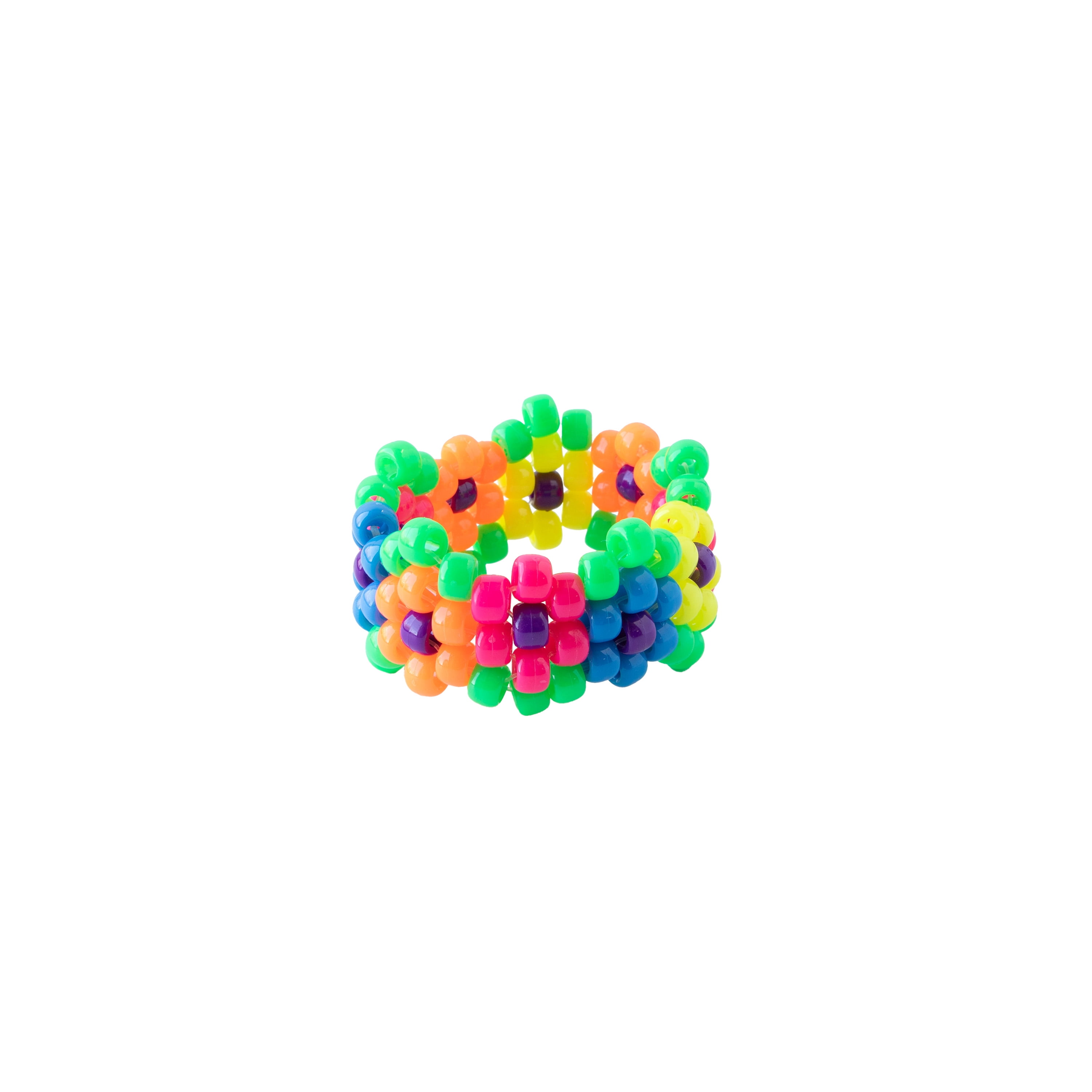Hello Hobby Neon Pony Bead Multi 500 Plastic Beads