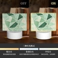 thumbnail image 4 of Rectangular Acrylic Lamp 5.9in×5.9in Luminous Lamp Bedside Lamp Soft And Not Dazzling 3 Kinds Of Light For Bookshelf Desk Nightstand Palegreen Geometric Lines_4, 4 of 8