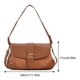 thumbnail image 2 of Bolso bandolera a la moda para mujer bolso cuadrado de PU de gran capacidad bolso cruzado elegante cierre de cerrojo con correa ajustable para viajes al aire libre, 2 of 9