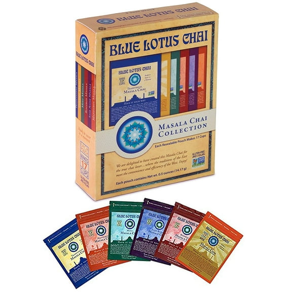 Blue Lotus Chai - Masala Chai Collection - Six Varieties - 0.5 oz each (14.17g)