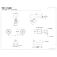 thumbnail image 3 of Kingston Brass KB141MB Americana Two-Handle Tub and Shower Faucet, Matte Black, 3 of 3