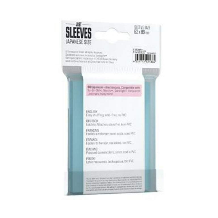 just sleeves card sleeves Gamegenic – Sleeves: Black Japanese Size 60CT – Card are Smooth & Tough cover opacity Gamegenic Just Sleeves Inner Standard