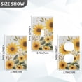 thumbnail image 7 of Yayeee Blank Wall Plate Cover 1-Gang 4.5"x2.7" Home Unused Decorative Outlet, Beige Sunflowers, 7 of 7