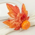 thumbnail image 3 of XM Culture 4Pcs Napkin Ring Creative Exquisite Long Lasting Halloween Pumpkin Maple Leaf Napkin Buckle for Home, 3 of 10