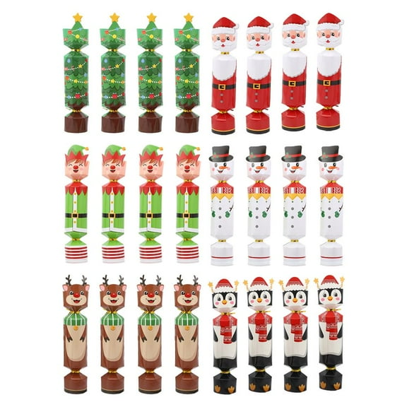 24PCS Christmas Candy Boxes, 6 Styles Christmas Treat Gift Boxes Xmas Boxes GXM