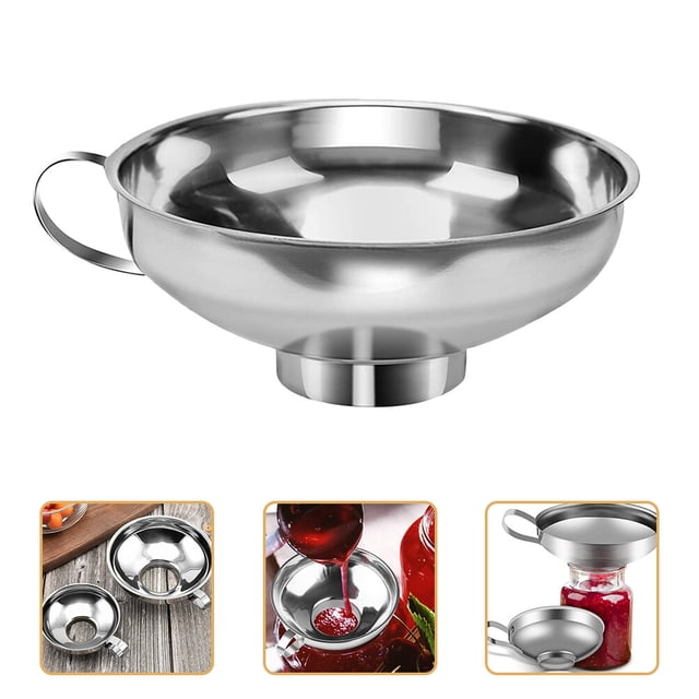 FOMIYES Embudo De Boca Ancha De Acero Inoxidable Para Envasar Líquidos Y Cocina Uso Doméstico