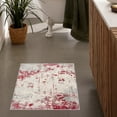 thumbnail image 1 of Rug Branch Solenne 3' x 5' (2'8" x 4'8") Red/Grey Abstract Indoor Doormat Rug, Contemporary, Medium Pile, Stain-Resistant Entry Carpet - Front Door, Mudroom, Hallway and Kitchen, 1 of 8