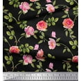 thumbnail image 2 of Soimoi Cotton Duck Fabric Leaves,Rose & Peony Floral Decor Fabric Printed Yard 42 Inch Wide, 2 of 3
