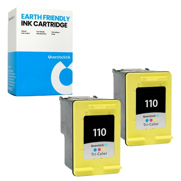 OverstockInk 110 Ink Cartridges Compatible for HP 110 Ink Cartridge for PhotoSmart A516 A520 A522 A522xi A525 A526 A528 A530 A532 A536 A538 A610 A612 A616 A617 A618 A620 A622 A626 A627 A628 (2 Color)