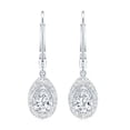 thumbnail image 2 of Rosec Jewels Lab Created Diamond Teardrop Earrings (Ef-Vs Quality) - Lever Back Earrings Gift for Anniversary, 18K White Gold, 2 of 6