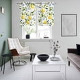thumbnail image 5 of 2 Panels Kitchen Tier Curtains 39 Inch Length, Lemon Eucalyptus Grommets Window Treatment Curtain, Farm Country Leaf Plant Floral Fruit Thermal Curtains Drapes for Living Room/Bathroom, 5 of 9