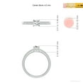 thumbnail image 5 of ANGARA Natural Princess Cut Diamond Ring in 14K White Gold for Women (Size-4.2mm| Color-H| Clarity-SI2) | April Birthstone, Anniversary, Jewelry Gift for Women | Natural Diamond Ring, 5 of 9