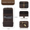 thumbnail image 4 of Neceser colgante LEATHER VILLAGE Vintage de piel marrón, 4 of 7