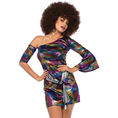 Leg Avenue Women's Disco Doll Groovy Dress 70s Halloween