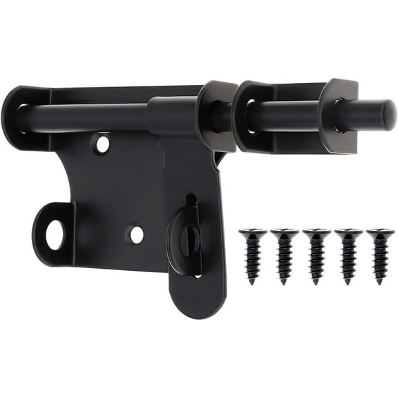 Slide Bolt Gate Latch, Sliding Bolt Door Lock with Padlock Hole, Heavy Duty Barrel Bolts Safety Door Latch for Wooden Fence Yard Shed Barn Door