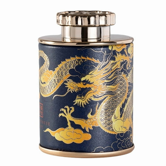 NEW Dragon Mini Empty Tea Tin Can Household Green Black Tea Sealed Jar Portable Travel Small Tea Packaging Box Paper Storage Can