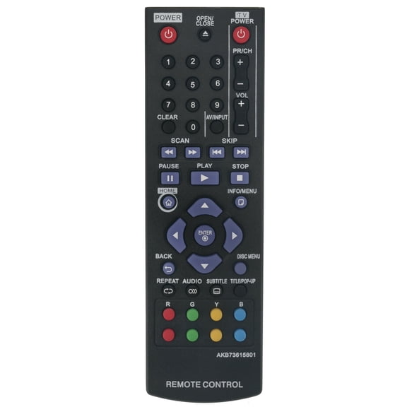 AKB73615801 Replace Remote for LG Blu-ray Player BD220 BD630 BP125 BP125N BP200
