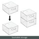 thumbnail image 5 of Organizador de almacenamiento mDesign Ligne Collection, paquete de 2 unidades, transparente, 5 of 9
