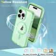 thumbnail image 6 of Designed for iPhone 15 Pro Max Case Magnetic, [Compatible with Magsafe] Built-in Screen Protector Dustproof Clear Phone Case Not Yellowing Military-Grade Drop Protection Shockproof Bumper, Green, 6 of 8