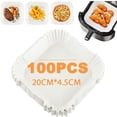 thumbnail image 2 of 100pcs Air Fryer Paper Liners,100Pcs Parchment Paper, Oil-proof, Food Grade Air Fryer Disposable Paper Line （square）, 2 of 6