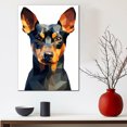 thumbnail image 3 of German Pinscher Dog Art Canvas, Pet Wall, Polygon Art Print on Canvas Canvas, large wall art, bathroom wall art, Ready to Hang,Living Room,Bedroom ＆ Office, 3 of 4