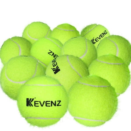 Kevenz Green Tennis Balls High-Quality, Control,Great Bounce, Pressure-less with Mesh Carry Bag (24