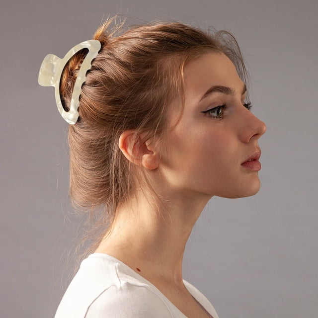 Xihbxyly Pinza para El Pelo con Agarre Fuerte, Diseño Abierto y Cómodo, Material Duradero con Agarre Antideslizante, para Todo Tipo de Cabello, Uso Diario, Moderna y Funcional.
