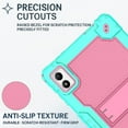 thumbnail image 4 of SOATUTO for Doundy/Azeyou 2025 10.1 Inch HD Tablet Case,Shockproof Kids Hybrid Protective Cover Built in Kickstand Shoulder Strap for Doundy Android 14 10.1 Inch HD Tablet (Green/Pink), 4 of 7
