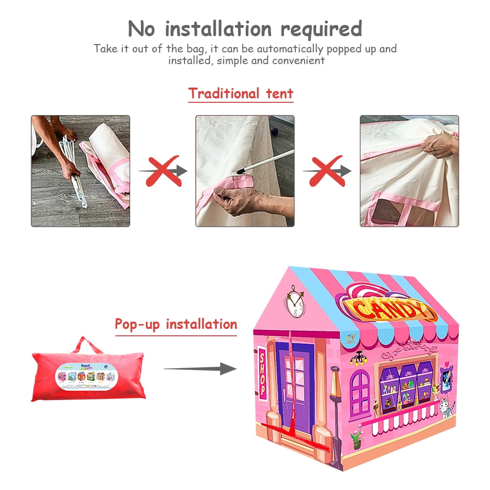 Kepooman Play Tent for Kids, Indoor Playhouse Tents with Lifelike House Design, Birthday and Christmas Toy Gift for 3, 4, 5 and 6 Year Old Children Kepooman Play Tent for Kids, Indoor Playhouse Tents with Lifelike House Design, Birthday and Christmas Toy Gift for 3, 4, 5 and 6 Year Old Children