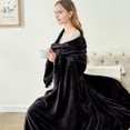 thumbnail image 5 of IR Imperial Rooms Fleece Bed Throw Blanket, Plush, Travel and Couch Fuzzy, Cozy Washable Ultrasoft Throw Size Black, 5 of 13
