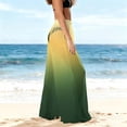 thumbnail image 6 of OGLCCG Women's Cover Up Boho Pants See Through Sheer Mesh Chiffon Flowy Beach Pants Gradient Color Wide Leg Long Palazzo Pant,XL, 6 of 7