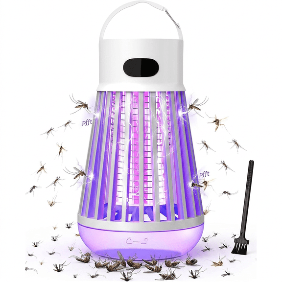 Bug Zapper Light-1500V, Indoor & Outdoor Waterproof Mosquito Zapper,Insect Zapper with Hanging Hook, Mosquito Repellent Trap for Fly, Insect, Mosquito & Bugs