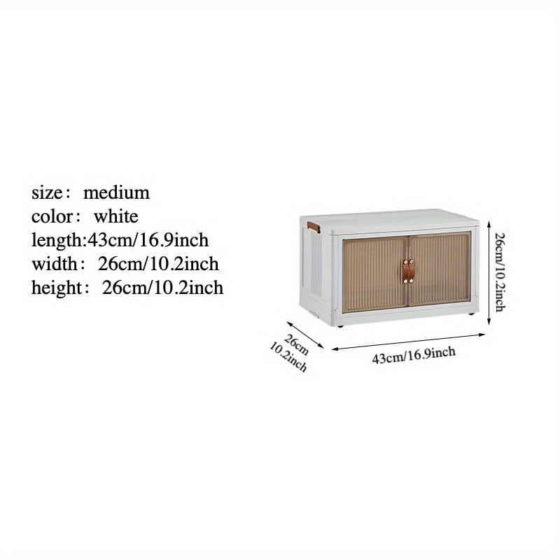 Folding Storage Bins Free Installation Stackable Storage Box for Home and  Office