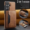 thumbnail image 3 of MAGKING Case For Samsung Galaxy A57 5G, RFID Blocking, PU Leather,Compatible With MagSafe Detachable 2 In 1 Wallet With Multi-Card Slots,Magnetic Protective Cover,Brown,For Galaxy A57 (5G), 3 of 8