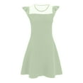 thumbnail image 4 of Gvdentm Girls Contrast Mesh Long Sleeve High Waist A Line Easter Dress Size 5-16 Years(Light Green,10-12 Years), 4 of 4