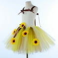thumbnail image 5 of Gunia Tutu Skirts For Girls Sunflower Fairy Dress Flowy Gown With Floral Embroidery Photo Princess Birthday Party Kids Toddler Girls Skirt Yellow 6-12 Month, 5 of 9