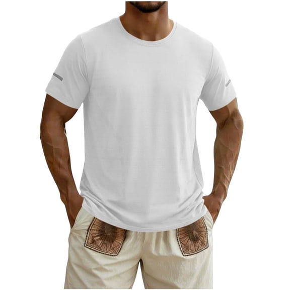 Mens Workout Shirts Quick Dry Sun Protection Athletic Short Sleeve Shirt UPF 50 Gym Running Swim Rash Guard Tops