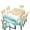 Beach Starfish, variant on Xoenoiee Deer Hunting Camo Pattern 5 Pcs Tablecloth and Chair Covers Set Stretch Washable Table Cover and Seat Protector Slipcovers for Dining Room Kitchen Party (Rectangle, 82 x 55 Inch)