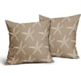thumbnail image 2 of Tan Brown Starfish Pillow Covers 16X16 Inch Coastal Beach Nautical Couch Pillow Cases Summer Ocean Cotton Linen Throw Pillows Set of 2 Home Decor for Living Room Bedroom Cushion Outdoor, 2 of 6