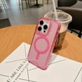 thumbnail image 6 of for iPhone 15 Case Clear Magnetic Compatible with Magsafe, Thin Slim Transparent Non Yellowing, Hybrid Soft Silicone Bumper & Hard Plastic Protective Cover for iPhone 15, Pink, 6 of 10