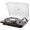 Brown, variant on RetroAudio Turntable with Speaker Vinyl Record Player with Wireless Bluetooth, Red