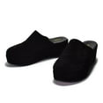 thumbnail image 2 of YDN Women Comfy Platform Round Toe Clogs Mules Slip On Wedge Mid Heel Slippers Sandals Summer Beach Dressy Shoes Size 7 Black, 2 of 4